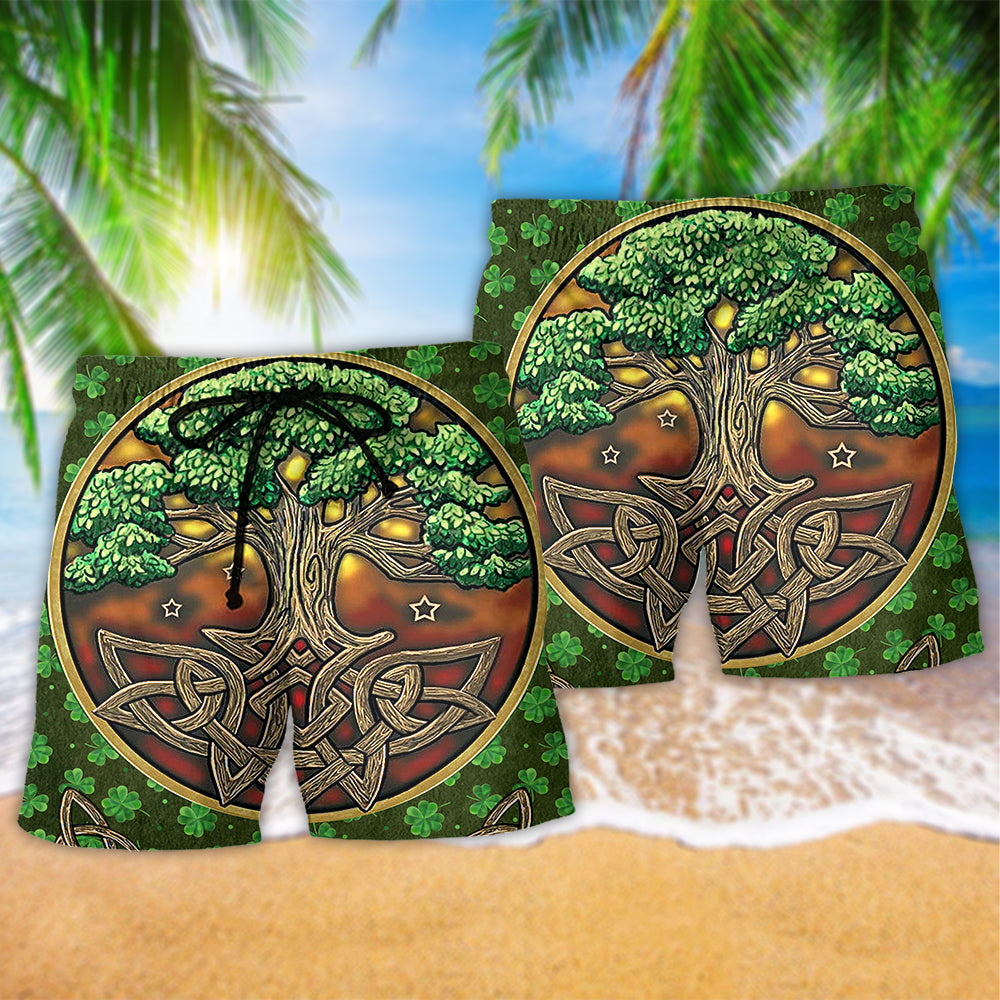 Irish Lucky Beach Shorts Design Detail For Resort And Beach Day Style
