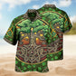 Irish Style Hawaiian Shirt For Island Getaway, Summer Road Trip, And Casual Outdoor Style