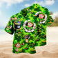 Irish Creative Pattern Hawaiian Shirt For Resort Trips, Coastal Parties, And Warm Weather Style