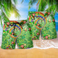 Irish Green Luck Beach Shorts Pattern Detail For Sunny Day Activities And Thoughtful Gift Giving