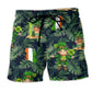 Tropical Leaf Irish Beach Shorts For Holiday Cruises And Thoughtful Gift Giving