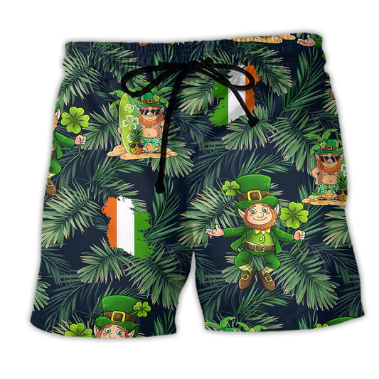 Tropical Leaf Irish Beach Shorts For Holiday Cruises And Thoughtful Gift Giving