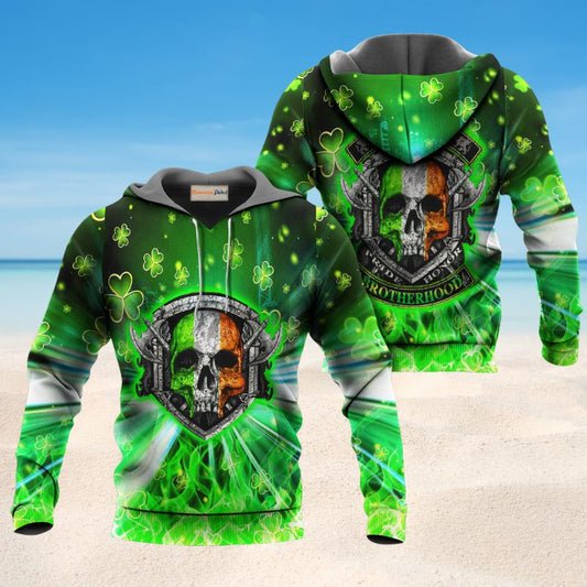 Irish Ride Honor Brotherhood Hoodie For Comfortable Daily Outfits Holidays And Casual Wear