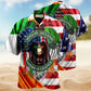 American Irish Saint Patrick Hawaiian Shirt For Island Vacations, Resort Wear, And Relaxed Seasonal Style