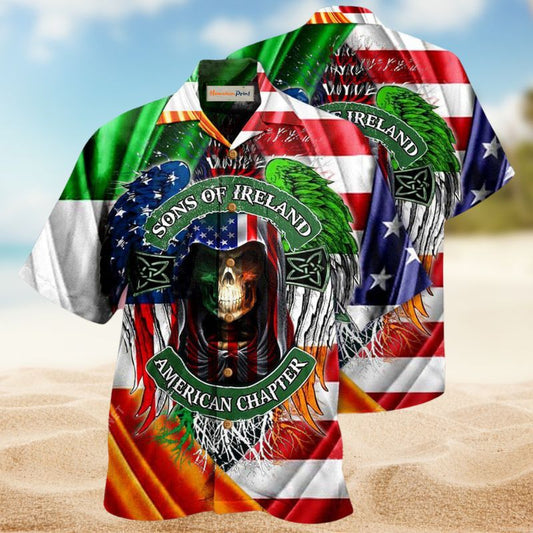 American Irish Saint Patrick Hawaiian Shirt For Island Vacations, Resort Wear, And Relaxed Seasonal Style