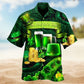 Irish Saint Patrick'S Hawaiian Shirt For Summer Vacation, Beach Travel, And Casual Wear
