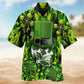 Irish Skull Saint Patrick Hawaiian Shirt For Fantasy Fans, Resort Trips, And Imaginative Summer Style