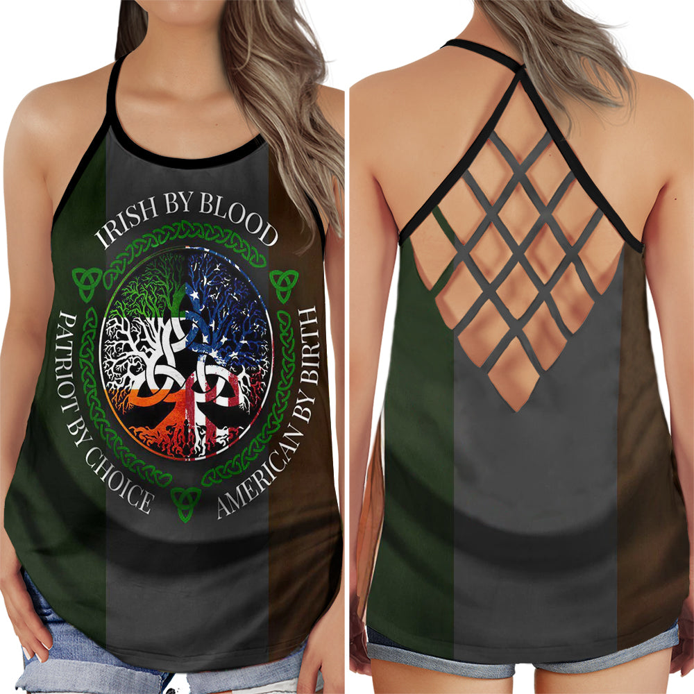 Irish Strong By Blood Pride Hollow Tank Top For Community Events And Positive Support
