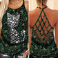 Irish Strength Hollow Tank Top For Yoga Practice And Vacation Outfits