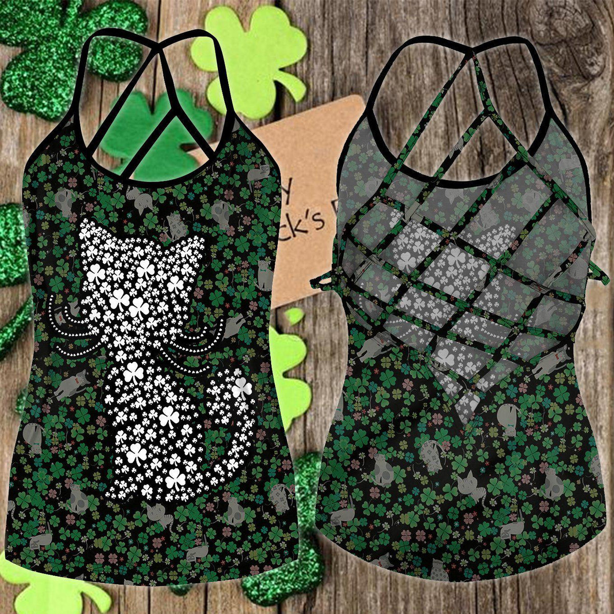 Irish Strength Hollow Tank Top For Yoga Practice And Vacation Outfits