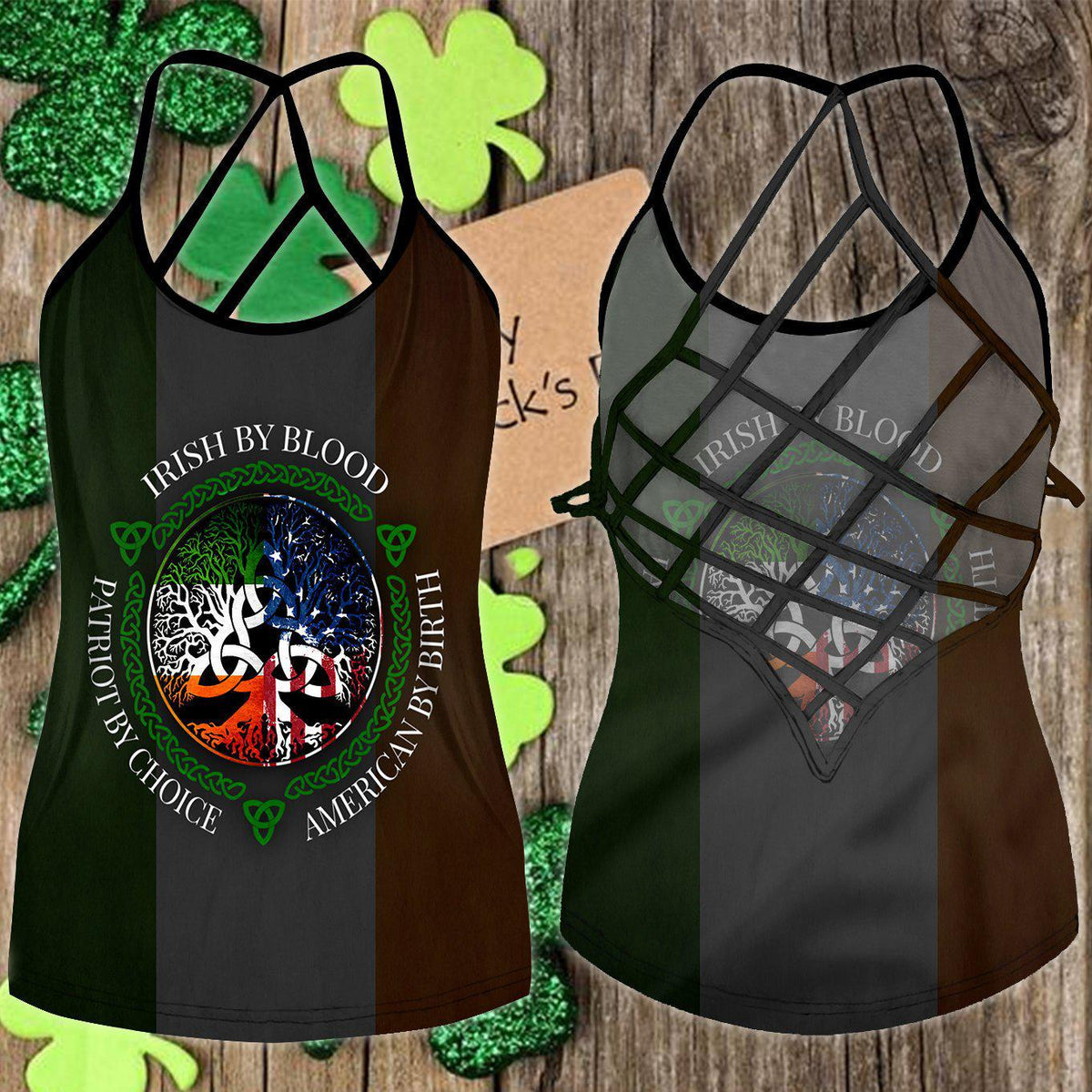 Irish Strength Hollow Tank Top For Fitness Sessions And Summer Events