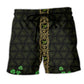 Green Leaf Irish Warrior Beach Shorts For Warm Weather Outings And Everyday Comfort