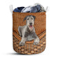 Irish Wolfhound Dog Rattan Texture Laundry Basket For Bathroom Bedroom Storage