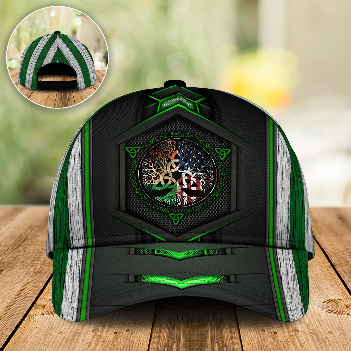 Irish Yggdrasil Green Classic Cap For Daily Styling Weekend Travel And Outdoor Activities