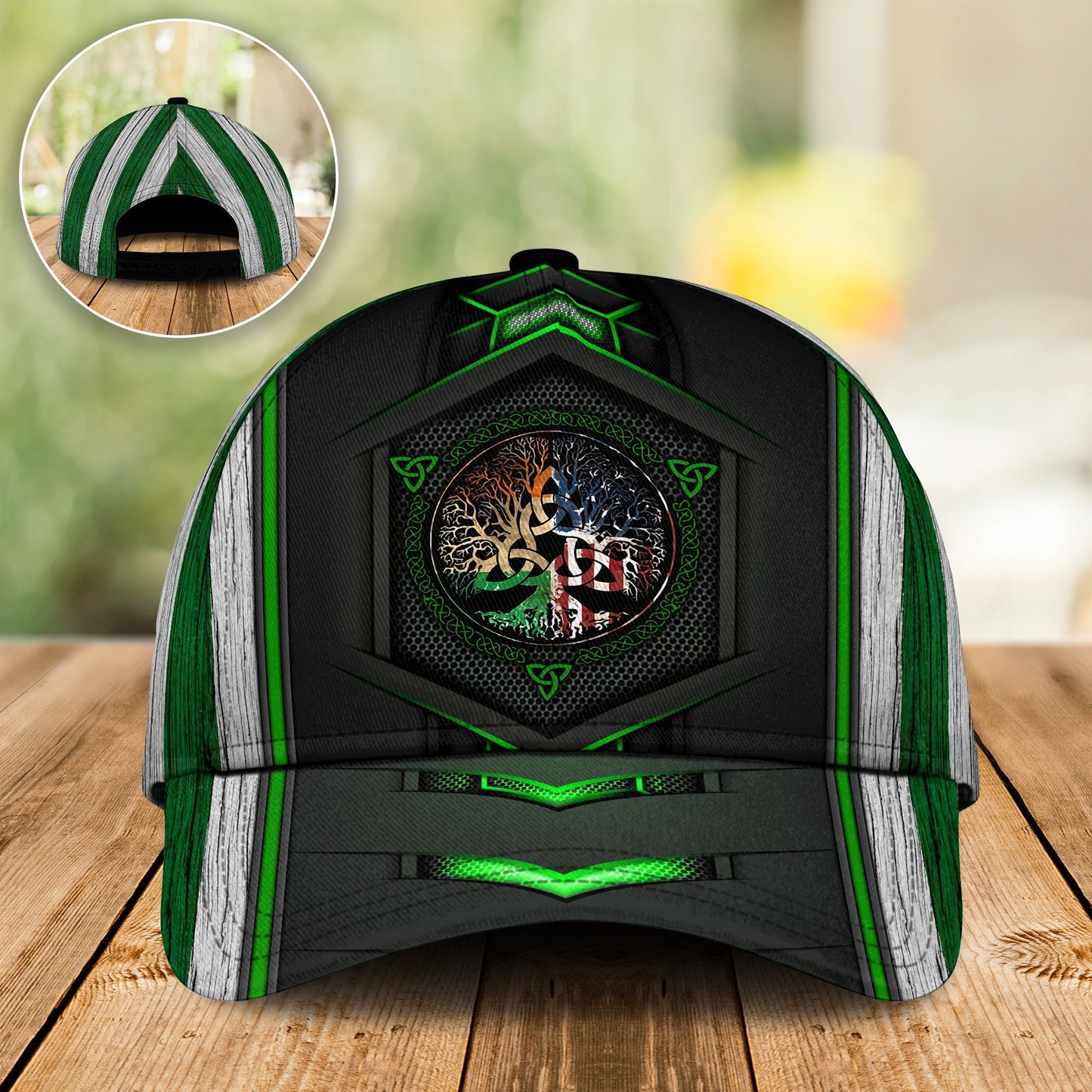 Irish Yggdrasil Green Classic Cap For Daily Styling Weekend Travel And Outdoor Activities