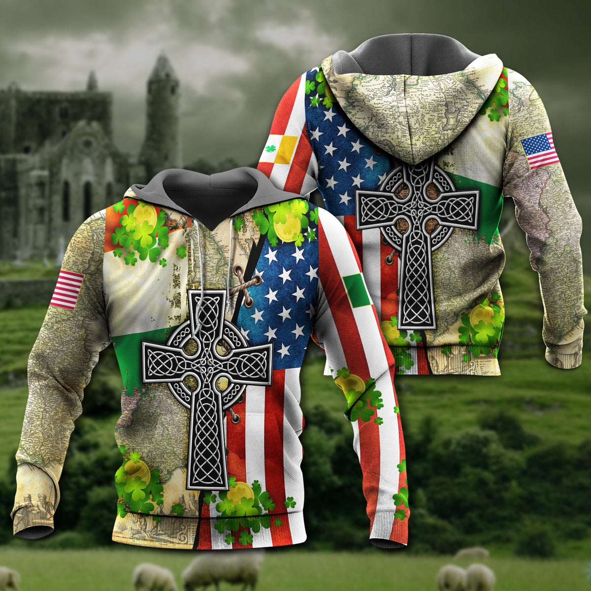 Irish American Blood Birth Hoodie For Relaxed Streetwear Weekend Travel And Everyday Style