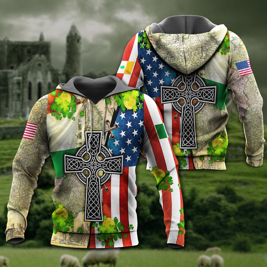Irish American Blood Birth Hoodie For Relaxed Streetwear Weekend Travel And Everyday Style