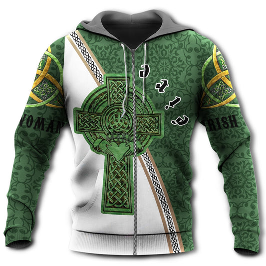 Irish Green Lucky Life Hoodie For Travel Days Outdoor Events And Thoughtful Gifts