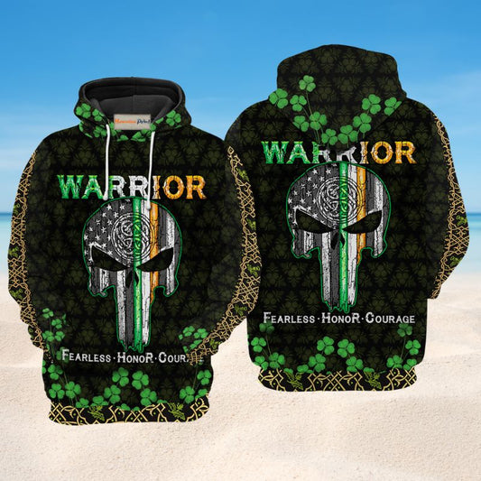 Irish Warrior Honor Courage Hoodie For Travel Days Outdoor Events And Thoughtful Gifts