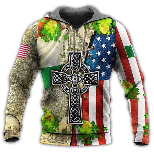 Irish American Blood Birth Patriot Choice Hoodie For Casual Street Style Travel And Daily Comfort