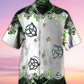 Irish Clover Metal Hawaiian Shirt For Beach Parties And Weekend Getaways