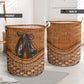 Irish Dance Rattan Texture Laundry Basket For Room Home Organizer
