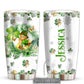 Irish Lucky With Four Leaf Clover Personalized 20 Oz Tumbler For Coffee Travel And Daily Drinks
