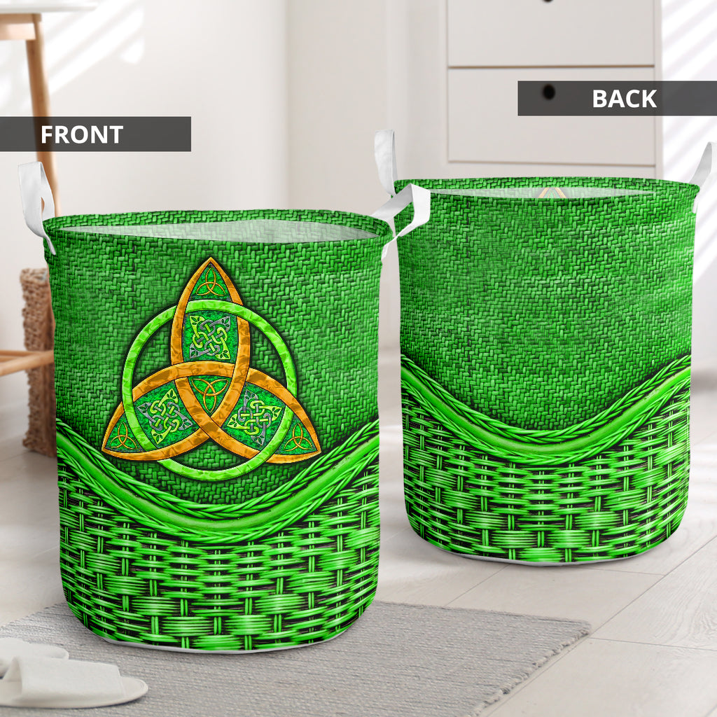 Irish Rattan Texture Laundry Basket For Room Home Organizer