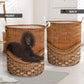 Irish Water Spaniel Dog Rattan Texture Laundry Basket For Room Home Organizer