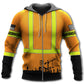 Orange Iron Worker Industrial Hoodie For Relaxed Daily Wear Weekend Outings And Thoughtful Gifting