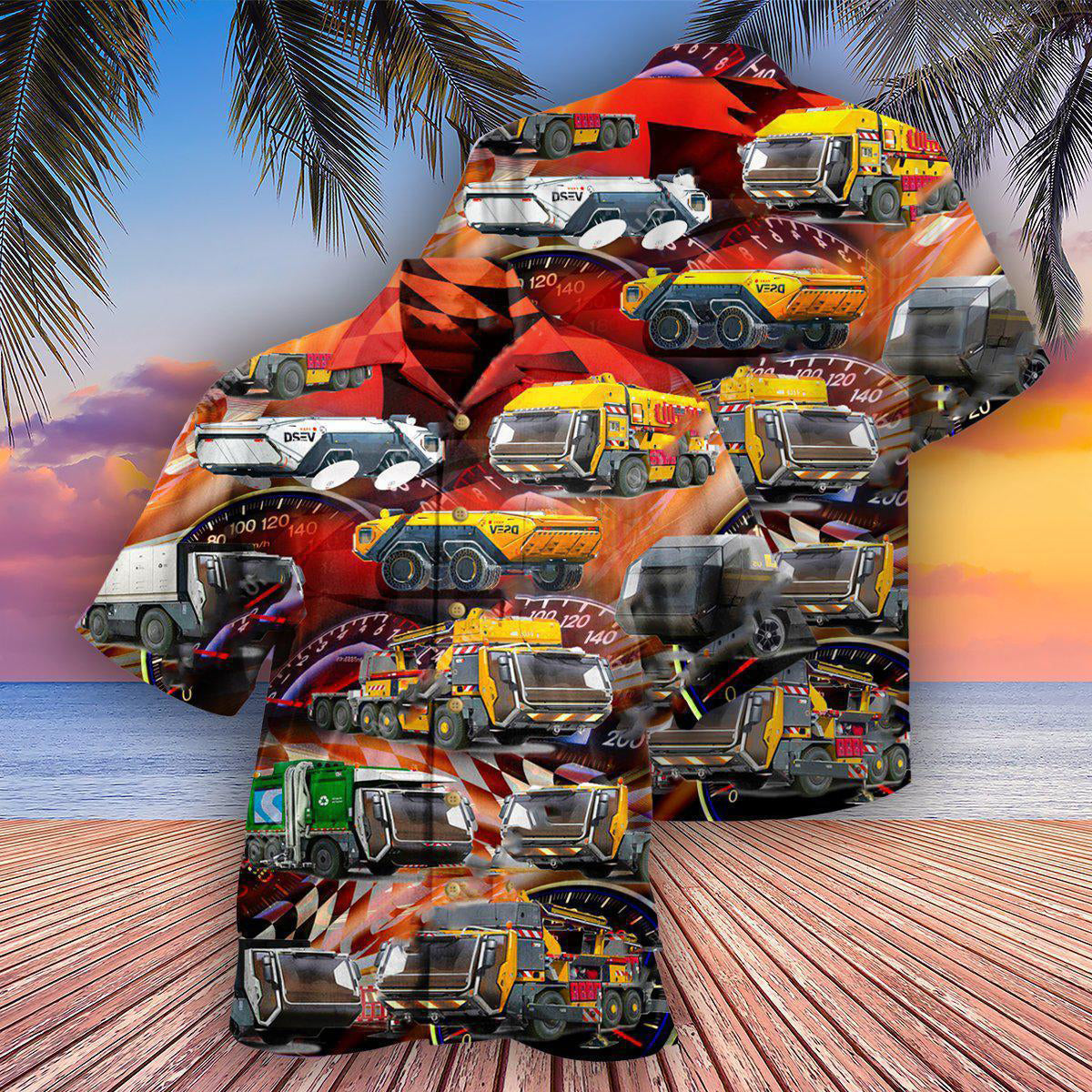 Truck Ok Alone Night Little Driver Hawaiian Shirt Artwork View For Weekend Travel And Beach Style