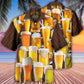 Beer Hawaiian Shirt Pattern Detail For Summer Holidays And Outdoor Fun