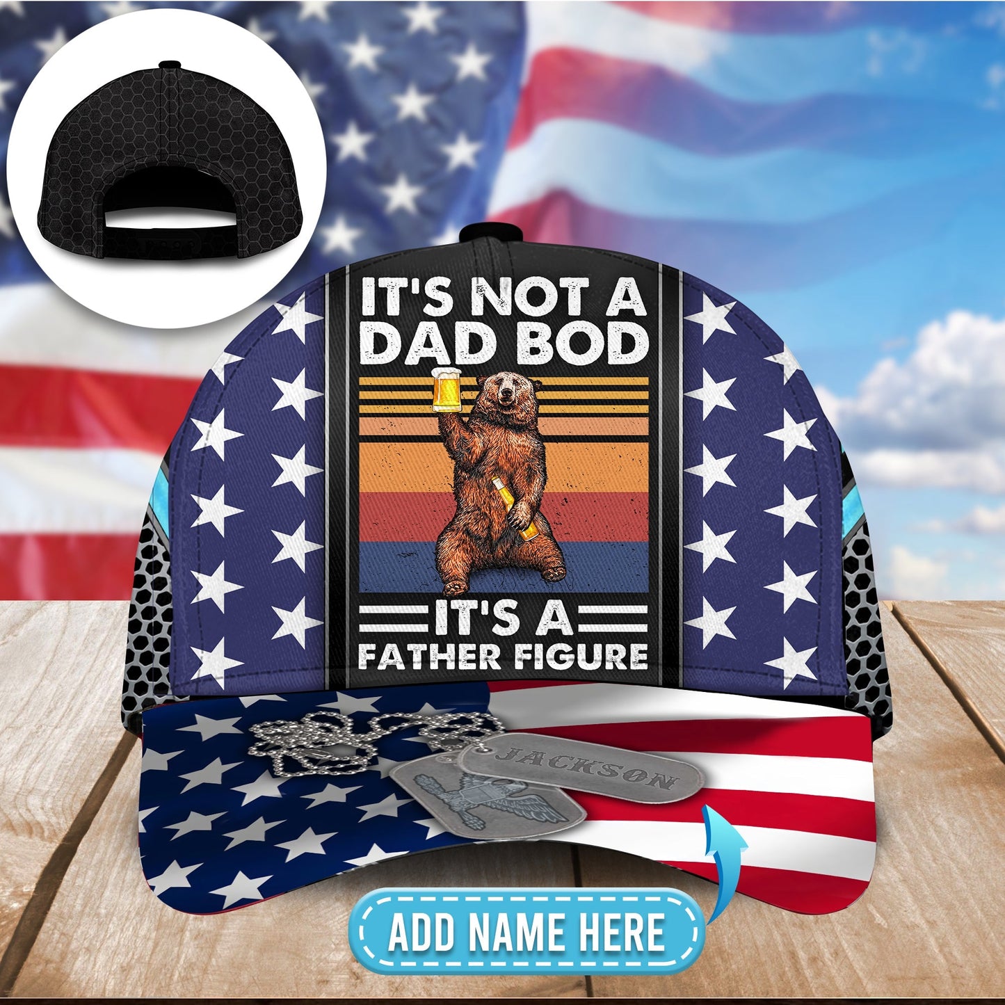 Dad Bod Bear Beer Personalized Classic Cap For Relaxed Outfits Outdoor Events And Holiday Trips