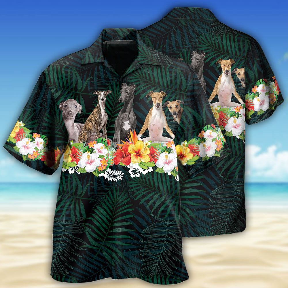 Tropical Italian Greyhound Hawaiian Shirt With Detailed Graphic For Coastal Trips Outdoor Events And Relaxed Summer Wear