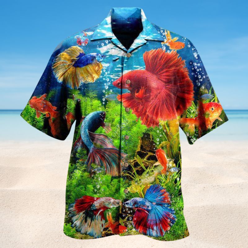 Aquarium Fish Treasure Hawaiian Shirt For Tropical Trips Coastal Events And Distinctive Summer Style