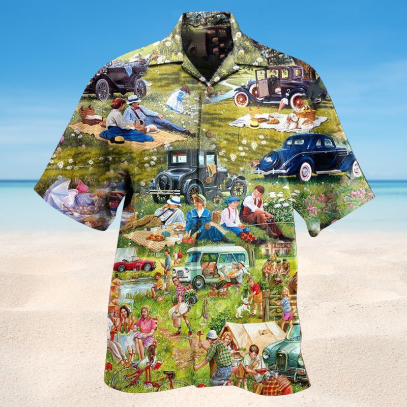 Camping It Is Picnic Time Hawaiian Shirt For Tropical Holidays Resort Trips And Everyday Summer Style