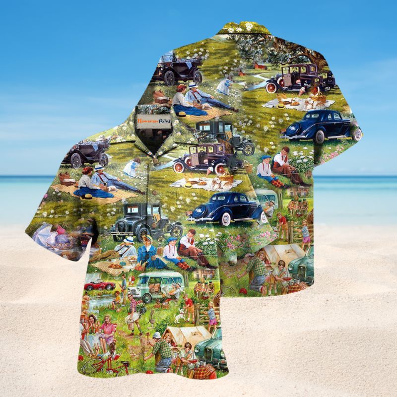 Camping It Is Picnic Time Hawaiian Shirt For Tropical Holidays Resort Trips And Everyday Summer Style