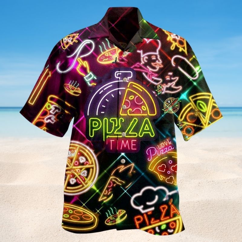 It Is Pizza Time Hawaiian Shirt For Vacation Adventures Beach Events And Relaxed Warm Weather Style