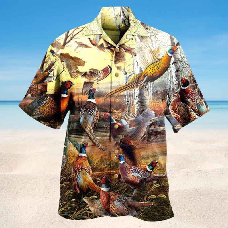 It Is Time For Pheasant Hunting Hawaiian Shirt For Summer Vacation Beach Travel And Relaxed Casual Wear
