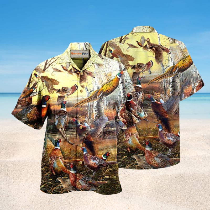 It Is Time For Pheasant Hunting Hawaiian Shirt For Summer Vacation Beach Travel And Relaxed Casual Wear