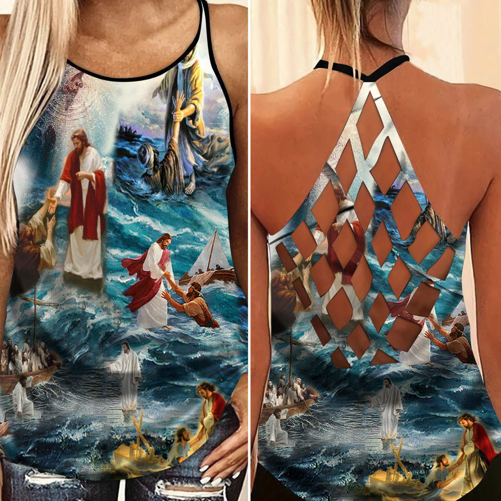 Jesus Save My Life Hollow Tank Top For Fitness Sessions And Summer Events