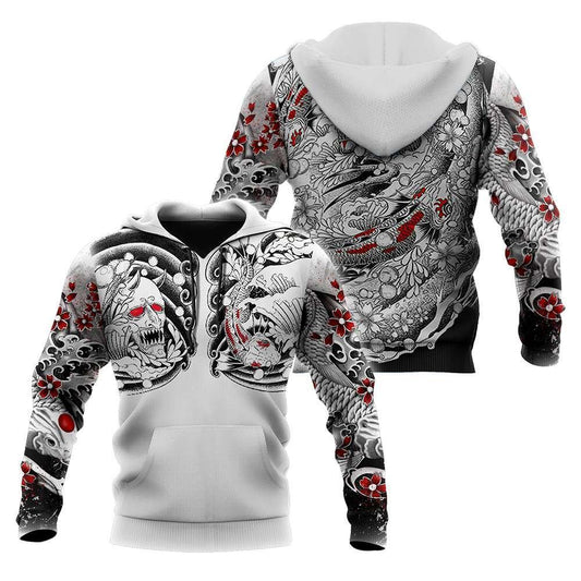 Japanese Tattoo Hoodie For Cultural Themes Casual Travel And Meaningful Gift Giving