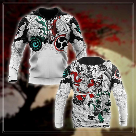 Japanese Wind Thunder Gods Hoodie For Cultural Themes Casual Travel And Meaningful Gift Giving