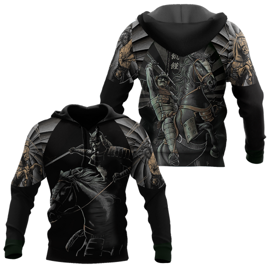 Japanese Samurai Warrior Hoodie For Heritage Inspired Streetwear Travel And Everyday Style