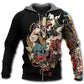 Japanese Oni Mask Tattoo Hoodie For Heritage Artwork Enthusiasts Weekend Trips And Gifting