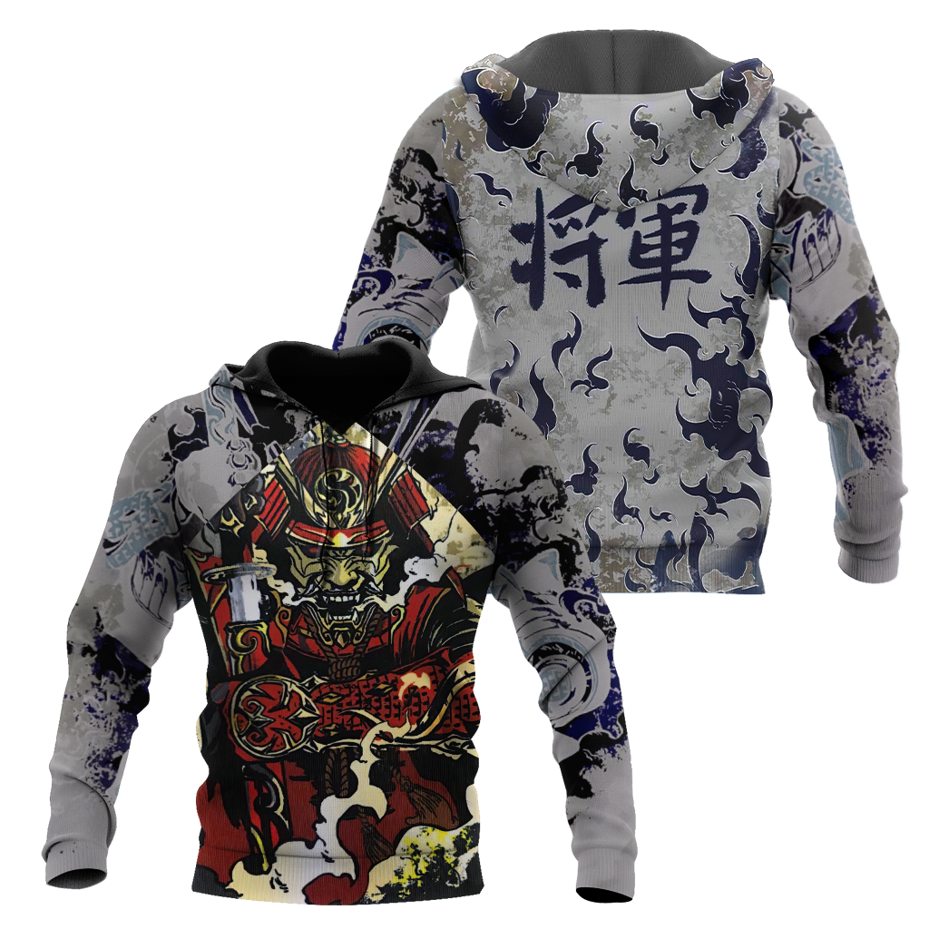 Japanese Samurai Hoodie For Traditional Themes Outdoor Events And Casual Travel