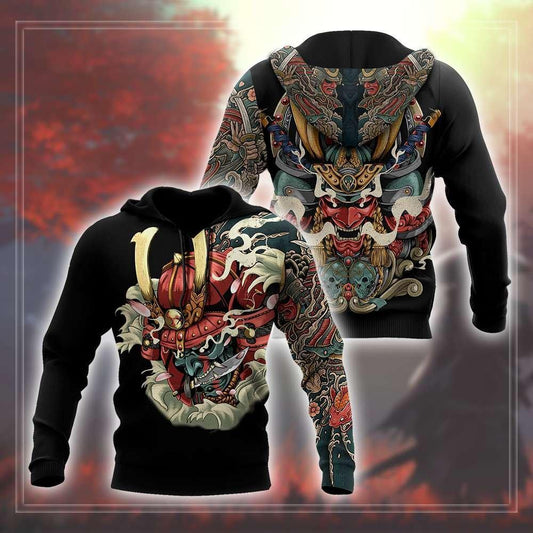 Japanese Samurai Tattoo Hoodie For Heritage Inspired Adventures Everyday Wear And Gift Ideas