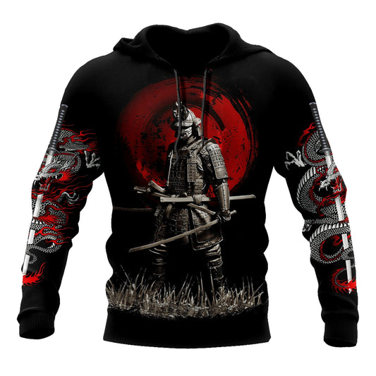 Japanese Classic Samurai Tattoo Hoodie For Traditional Artwork Lovers Travel And Relaxed Daily Outfits