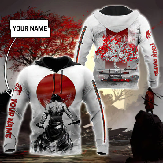 Japanese Samurai Personalized Hoodie For Traditional Artwork Lovers Travel And Relaxed Daily Outfits