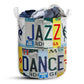 Jazz Dance Live Love License Plate Laundry Basket For Bathroom Bedroom Storage